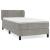 Pat box spring cu saltea, gri deschis, 100x200 cm, catifea GartenMobel Dekor