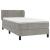 Pat box spring cu saltea, gri deschis, 100x200 cm, catifea GartenMobel Dekor
