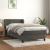 Pat box spring cu saltea, gri închis, 100x200 cm, catifea GartenMobel Dekor