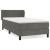 Pat box spring cu saltea, gri închis, 100x200 cm, catifea GartenMobel Dekor
