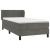 Pat box spring cu saltea, gri închis, 100x200 cm, catifea GartenMobel Dekor