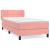 Pat box spring cu saltea, roz, 100x200 cm, catifea GartenMobel Dekor