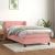Pat box spring cu saltea, roz, 100x200 cm, catifea GartenMobel Dekor