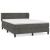 Pat box spring cu saltea, gri închis, 140x190 cm, catifea GartenMobel Dekor