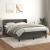 Pat box spring cu saltea, gri închis, 140x190 cm, catifea GartenMobel Dekor