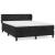 Pat box spring cu saltea, negru, 140x190 cm, catifea GartenMobel Dekor