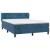 Pat box spring cu saltea, albastru închis, 140x190 cm, catifea GartenMobel Dekor
