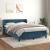 Pat box spring cu saltea, albastru închis, 140x190 cm, catifea GartenMobel Dekor