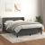 Pat box spring cu saltea, gri închis, 140x200 cm, catifea GartenMobel Dekor