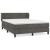 Pat box spring cu saltea, gri închis, 140x200 cm, catifea GartenMobel Dekor