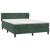 Pat box spring cu saltea, verde închis, 140x200 cm, catifea GartenMobel Dekor