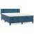 Pat box spring cu saltea, albastru închis, 140x200 cm, catifea GartenMobel Dekor