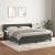 Pat box spring cu saltea, gri închis, 160x200 cm, catifea GartenMobel Dekor