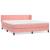 Pat box spring cu saltea, roz, 160x200 cm, catifea GartenMobel Dekor