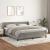 Pat box spring cu saltea, gri deschis, 180x200 cm, catifea GartenMobel Dekor