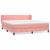 Pat box spring cu saltea, roz, 180x200 cm, catifea GartenMobel Dekor