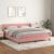 Pat box spring cu saltea, roz, 180x200 cm, catifea GartenMobel Dekor