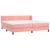 Pat box spring cu saltea, roz, 200x200 cm, catifea GartenMobel Dekor