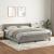 Pat box spring cu saltea, gri deschis, 180x200 cm, catifea GartenMobel Dekor