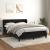 Pat box spring cu saltea, negru, 140x190 cm, catifea GartenMobel Dekor