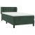 Pat box spring cu saltea, verde închis, 90x190 cm, catifea GartenMobel Dekor