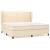 Pat box spring cu saltea, crem, 200x200 cm, textil GartenMobel Dekor