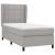 Pat box spring cu saltea, gri deschis, 90x190 cm, textil GartenMobel Dekor