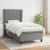 Pat box spring cu saltea, gri închis, 90x190 cm, textil GartenMobel Dekor