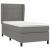 Pat box spring cu saltea, gri închis, 90x190 cm, textil GartenMobel Dekor