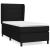 Pat box spring cu saltea, negru, 90x190 cm, textil GartenMobel Dekor