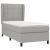 Pat box spring cu saltea, gri deschis, 90x200 cm, textil GartenMobel Dekor