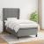 Pat box spring cu saltea, gri închis, 90x200 cm, textil GartenMobel Dekor