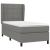 Pat box spring cu saltea, gri închis, 90x200 cm, textil GartenMobel Dekor