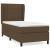 Pat box spring cu saltea, maro închis, 90x200 cm, textil GartenMobel Dekor