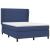 Pat box spring cu saltea, albastru, 140x200 cm, textil GartenMobel Dekor