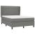 Pat box spring cu saltea, gri închis, 140x200 cm, textil GartenMobel Dekor