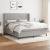 Pat continental cu saltea, gri deschis, 160x200 cm, textil GartenMobel Dekor