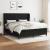Pat box spring cu saltea, negru, 160x200 cm, textil GartenMobel Dekor