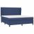 Pat continental cu saltea, albastru, 160x200cm, material textil GartenMobel Dekor