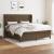 Pat continental cu saltea maro închis 180x200cm material textil GartenMobel Dekor