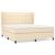 Pat continental cu saltea, crem, 180x200 cm, textil GartenMobel Dekor