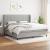 Pat box spring cu saltea, gri deschis, 200x200 cm, textil GartenMobel Dekor