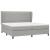 Pat box spring cu saltea, gri deschis, 200x200 cm, textil GartenMobel Dekor