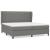 Pat box spring cu saltea, gri închis, 200x200 cm, textil GartenMobel Dekor