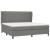 Pat box spring cu saltea, gri închis, 200x200 cm, textil GartenMobel Dekor
