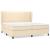 Pat box spring cu saltea, crem, 200x200 cm, textil GartenMobel Dekor