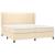 Pat box spring cu saltea, crem, 200x200 cm, textil GartenMobel Dekor