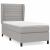 Pat box spring cu saltea, gri deschis, 90x200 cm, textil GartenMobel Dekor