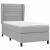 Pat box spring cu saltea, gri deschis, 90x200 cm, textil GartenMobel Dekor