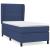 Pat box spring cu saltea, albastru, 100x200 cm, textil GartenMobel Dekor